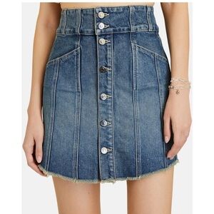 Veronica Beard Flora Blue Denim Button Mini Jean Skirt Size 0